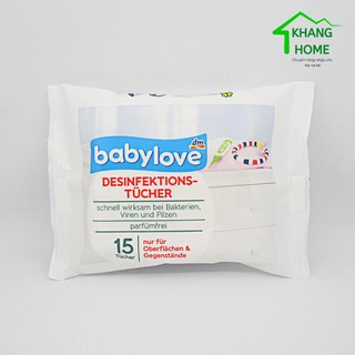 KHĂN ƯỚT KHỬ TRÙNG BABYLOVE (DÙNG CHO BÉ TỪ 0 THÁNG)