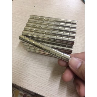 Nam châm viên 8x8mm , nam châm trắng đất hiếm hình trụ tròn lực hút mạnh