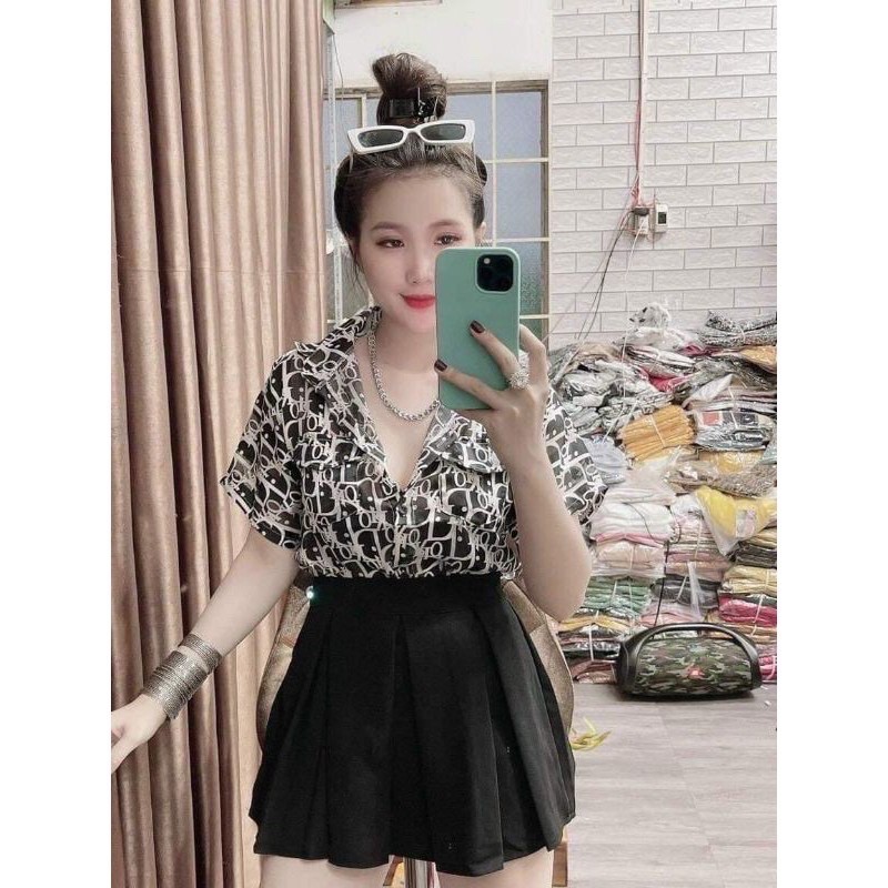 🦚🦚Sơ mi Dior tay ngắn nữ kèm ảnh thật shop chụp cực xinh🦚🦚 | BigBuy360 - bigbuy360.vn