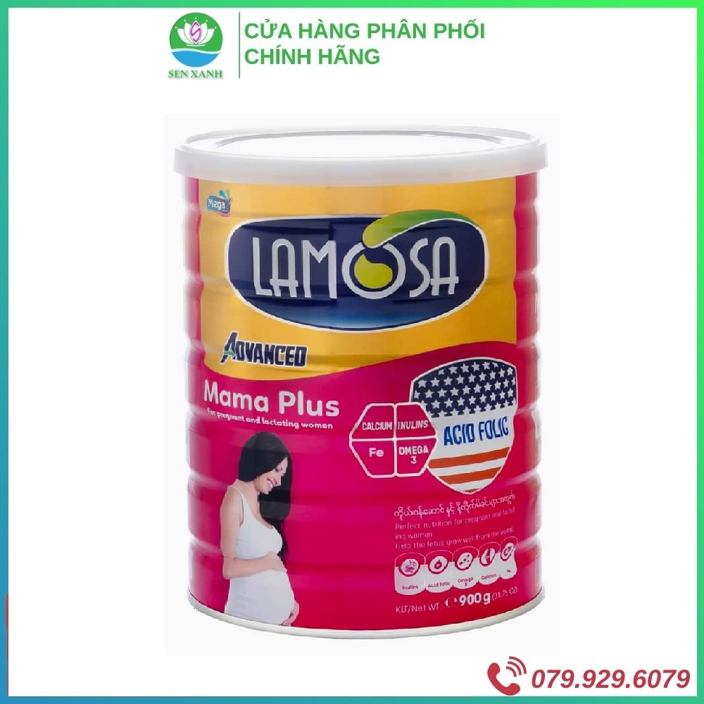 [SenXanh SG] Sữa Bột Cho Bà Mẹ Mang Thai Và Cho Con Bú - Lamosa MAMA PLUS 900G