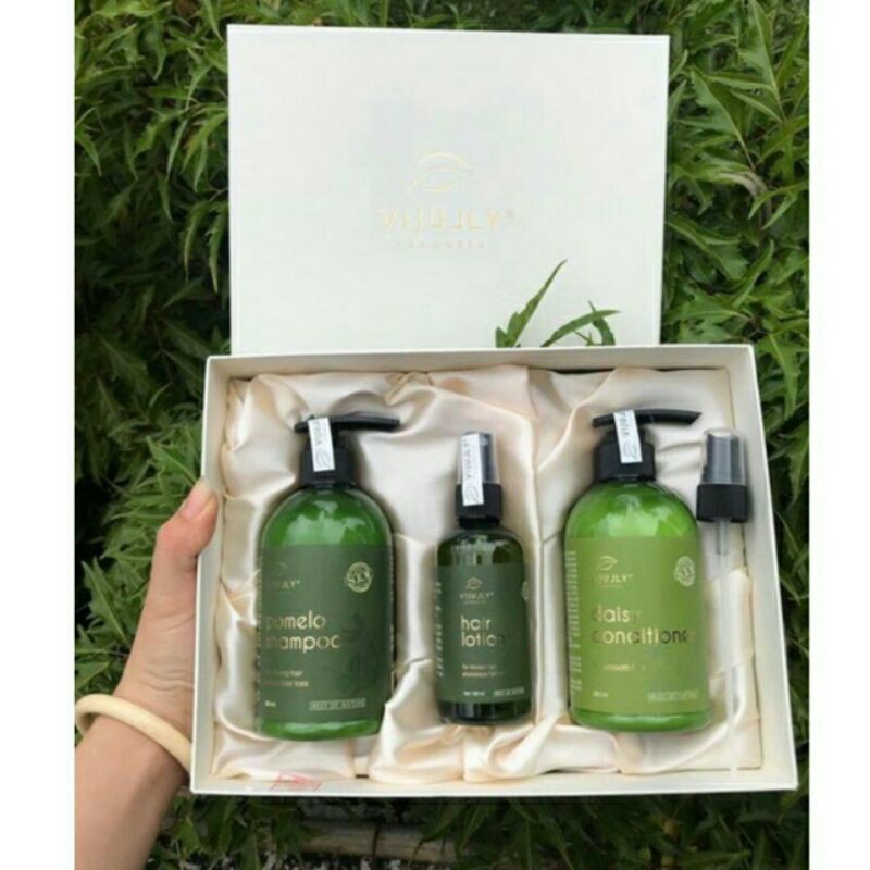 Combo Dầu Gội- Dầu Xả- Xịt Bưởi Vijuly giảm Rụng Tóc , Mọc Tóc mới