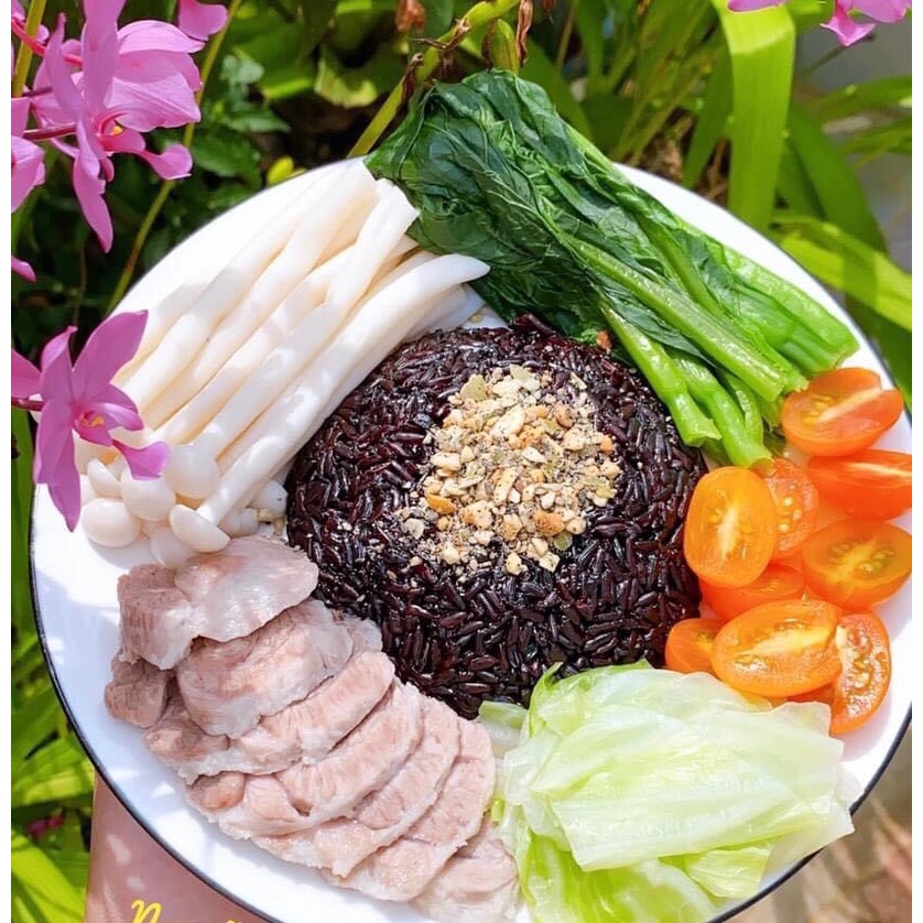 Gạo Lứt Đen Đặc sản Điện Biên- Dẻo,Thơm TỐT Cho Người Ăn Kiêng,Tiểu Đường, Giảm Cân đóng túi zip(1kg)
