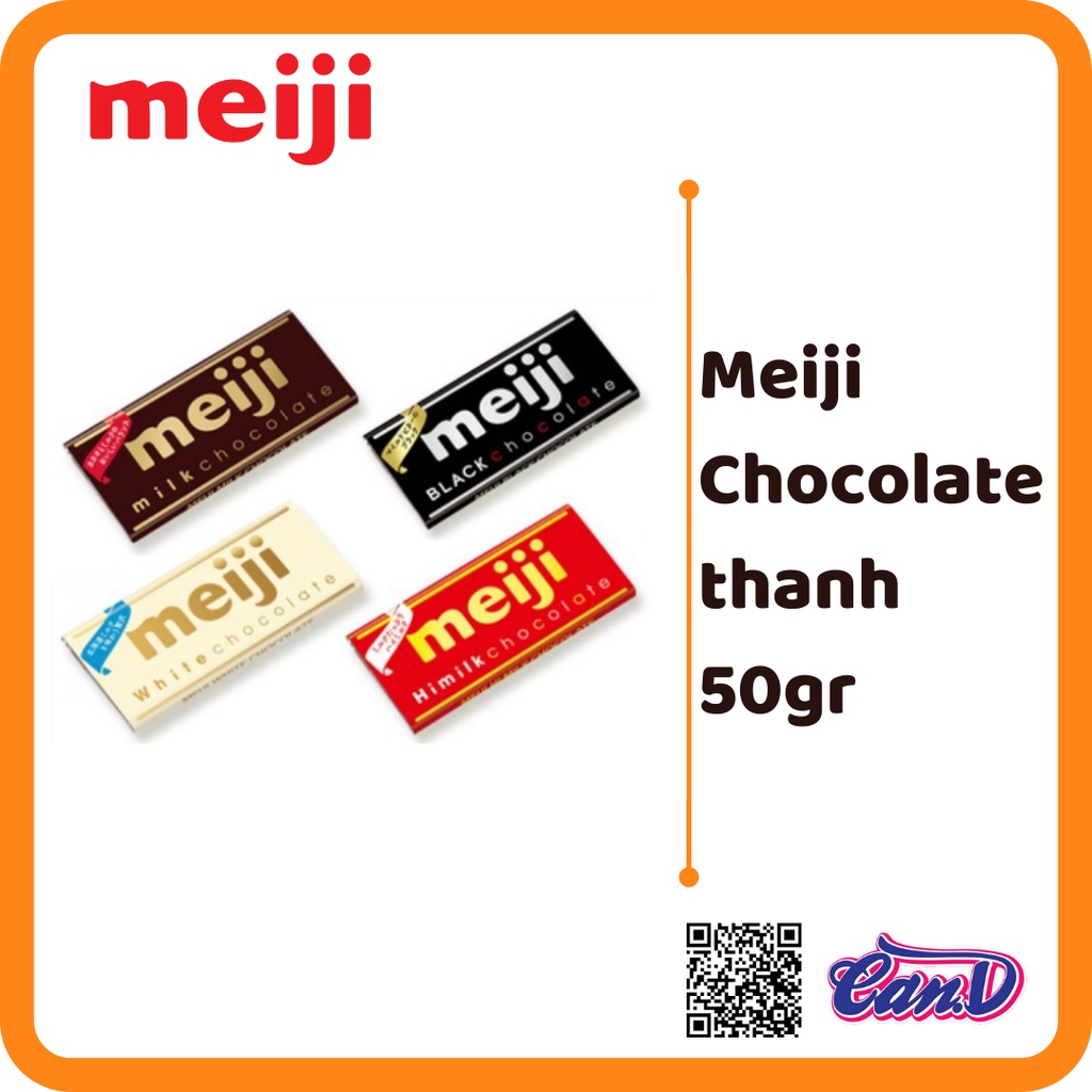 (3 loại) Meiji Chocolate thanh 50gr