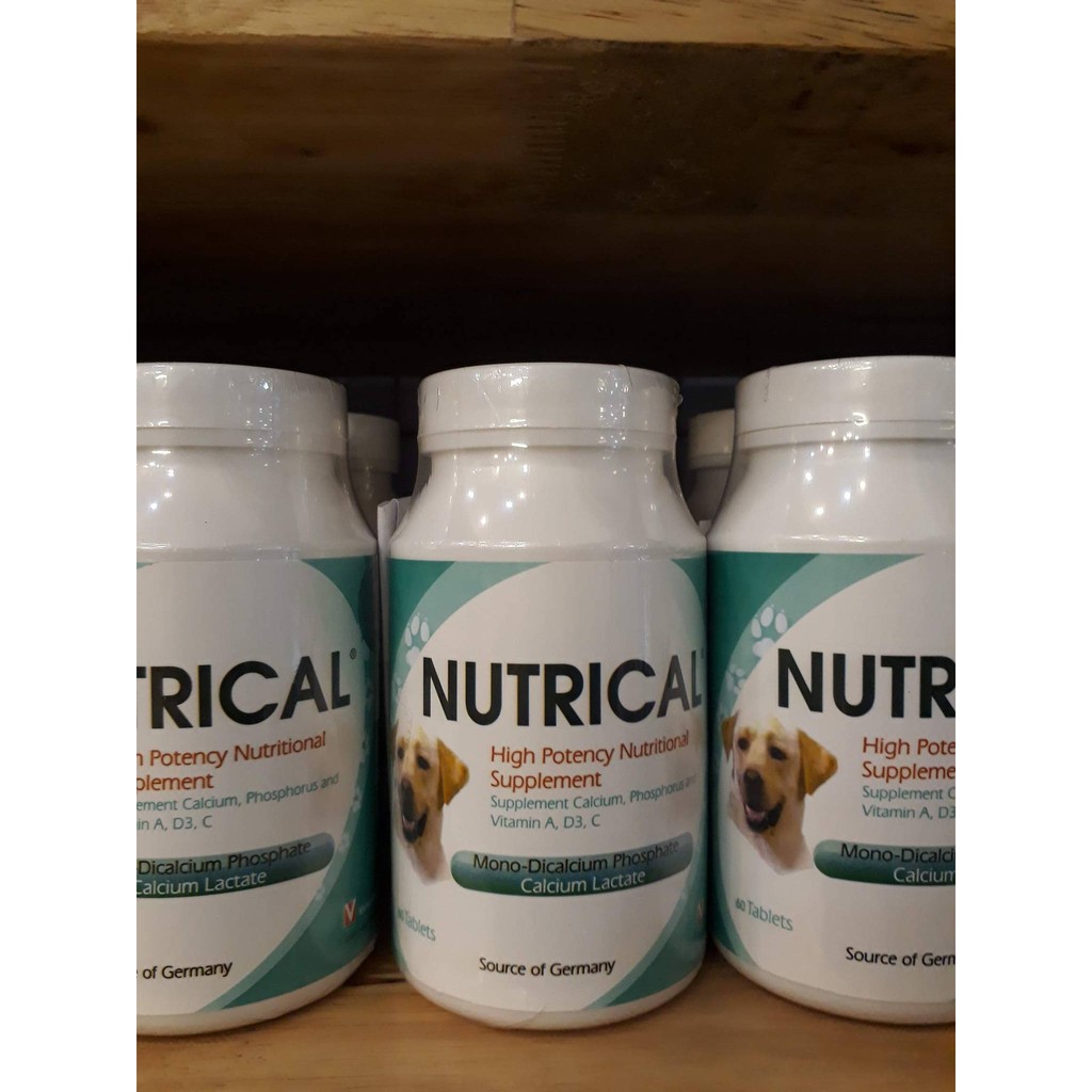 Viên bổ sung canxi cho chó mèo Nutrical 30 tablets nguyên liệu từ Đức sản xuất ở Thái Lan