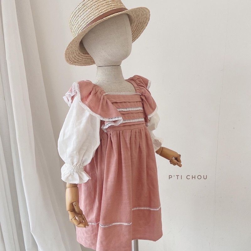 Váy bé gái dài tay cánh tiên P'ti chou ( Cherissa dress )