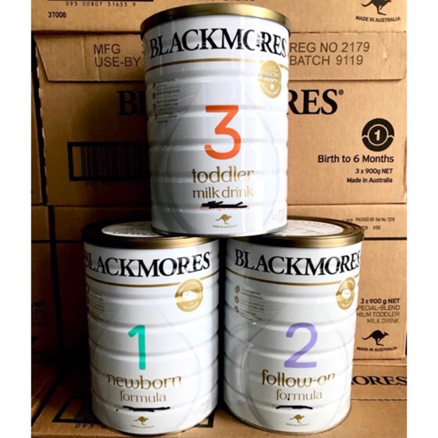 Sữa Blackmore Úc số 2, 3 lon 900g