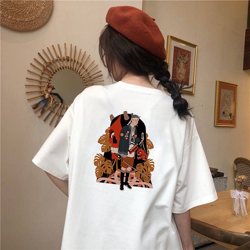 Áo thun tay lỡ nữ form rộng phong cách Nhật Bản form rộng vải dày mịn 2020T1879