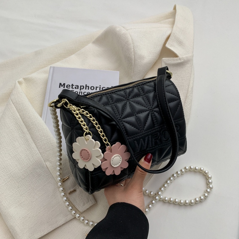 Túi Đeo Vai Đính Ngọc Trai Thời Trang Dễ Phối Đồ Cho Nữ