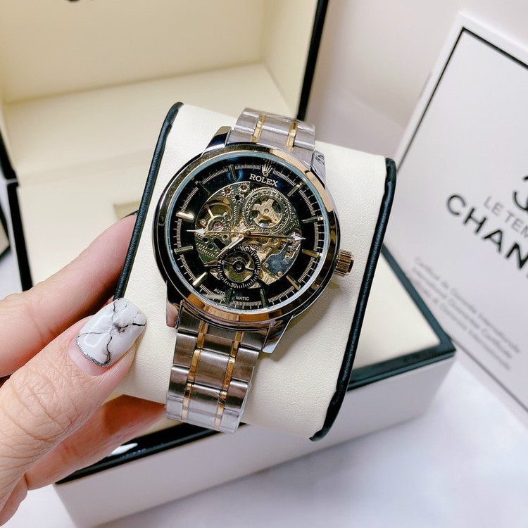 Đồng hồ cơ Rolex Nam dây thép không gỉ, bảo hành 12 tháng - Đồng hồ rolex MTP-STORE MTP-STORE
