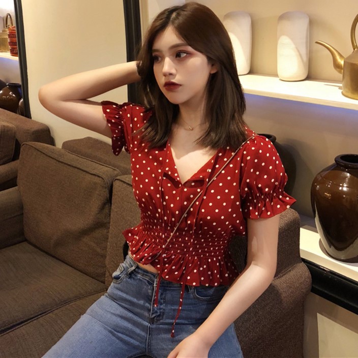 áo voan tay phồng croptop MS28-ASM