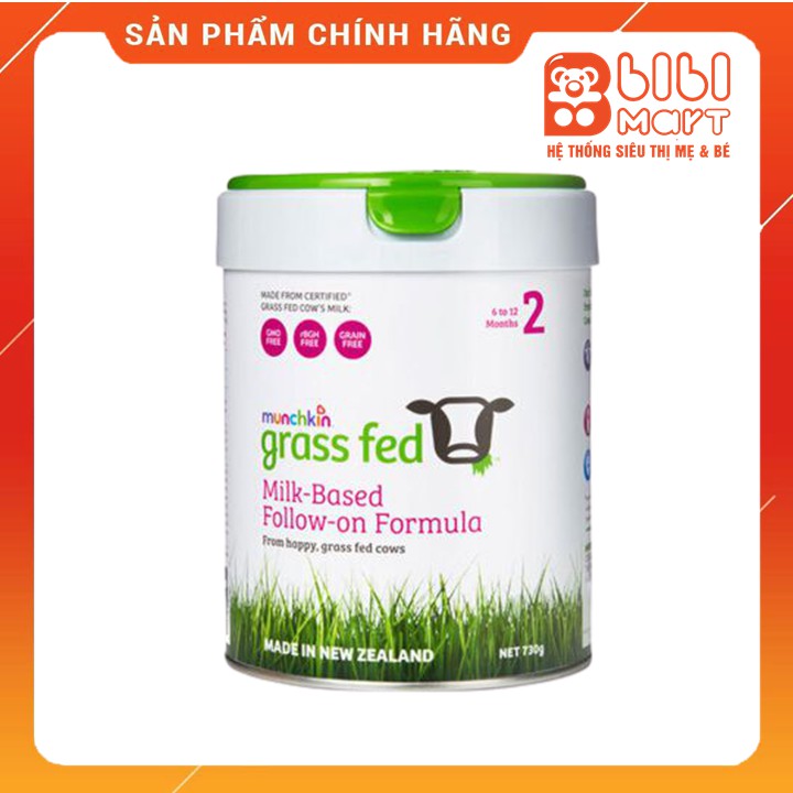 Sữa Munchkin Grass fed Sô 2 730g  FREESHIP  hỗ trợ tốt nhất cho sự phát triển toàn diện của trẻ.