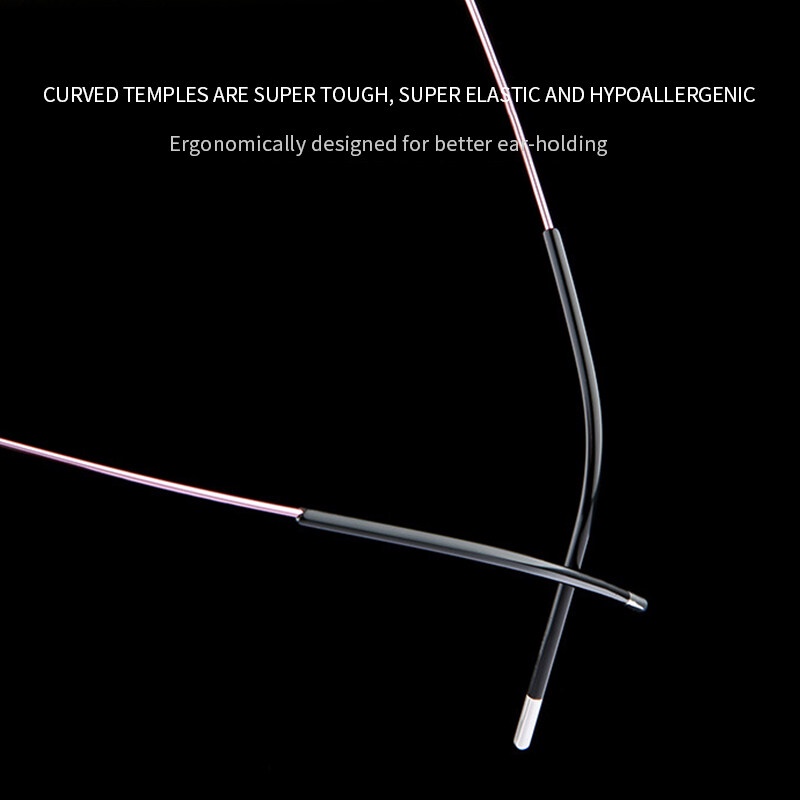 Mắt Kính Gọng Tròn Bằng Titan Không Viền Phong Cách Retro Thời Trang