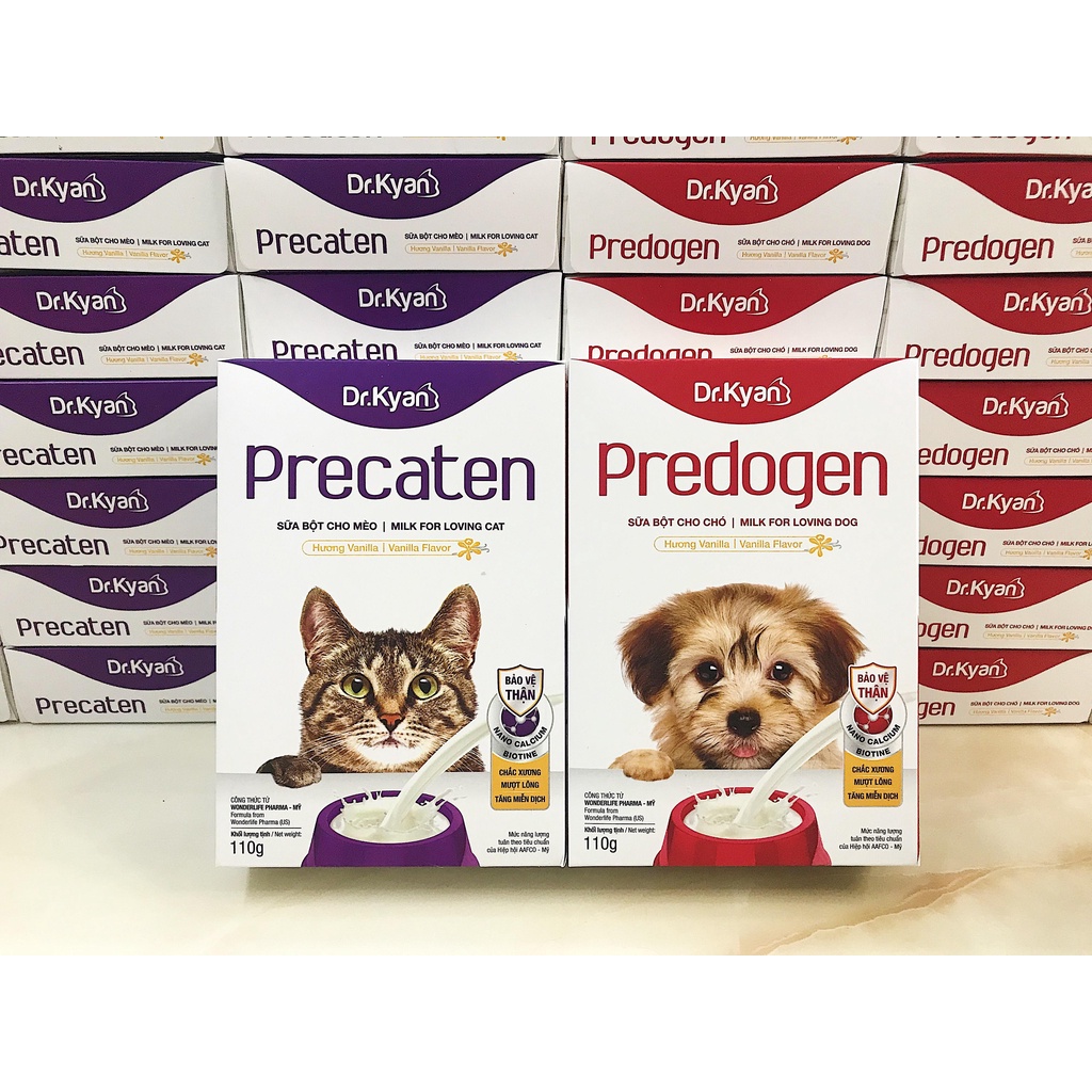 Sữa bột cho chó mèo Dr.Kyan Predogen hộp 110gr