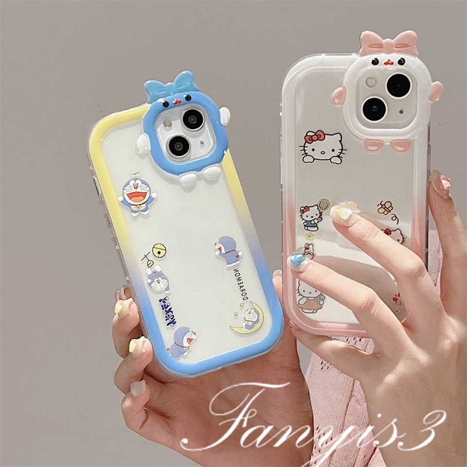 Ốp Điện Thoại Mềm Trong Suốt Hình Mèo Đeo Chuông Cho iPhone 14 13 12 11 Pro Max X XR Xs Max 8 7 6 6s Plus SE 2020