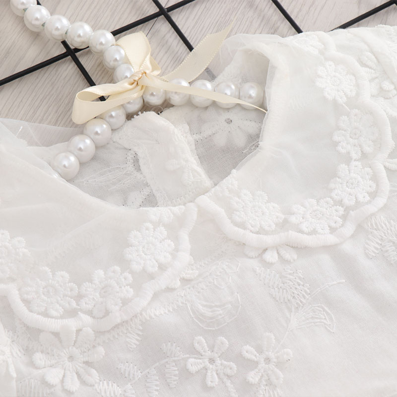 Set Đầm Ren Hoa Và Nón Cho Bé Gái