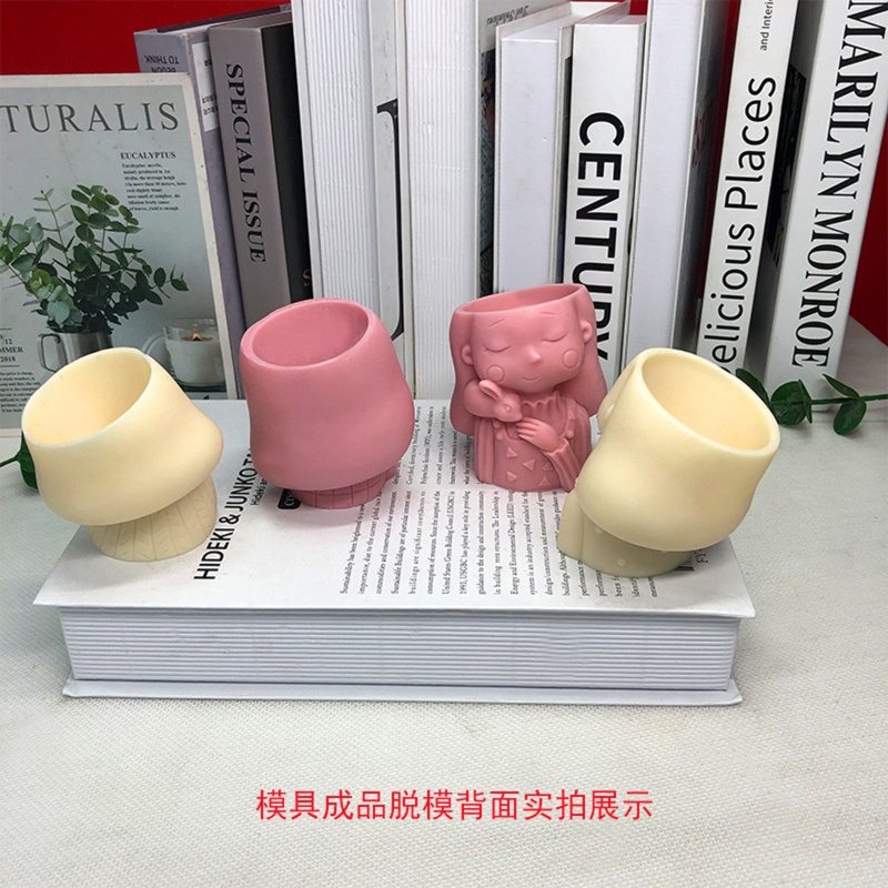 Khuôn silicone Làm Chậu Hoa / Chậu Hoa Trang Trí Đẹp Mắt