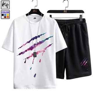 Bộ đồ nam KT KTZ6035 size M-8XL với áo thun tay ngắn và quần short dáng rộng thời trang mùa hè Hàn Quốc