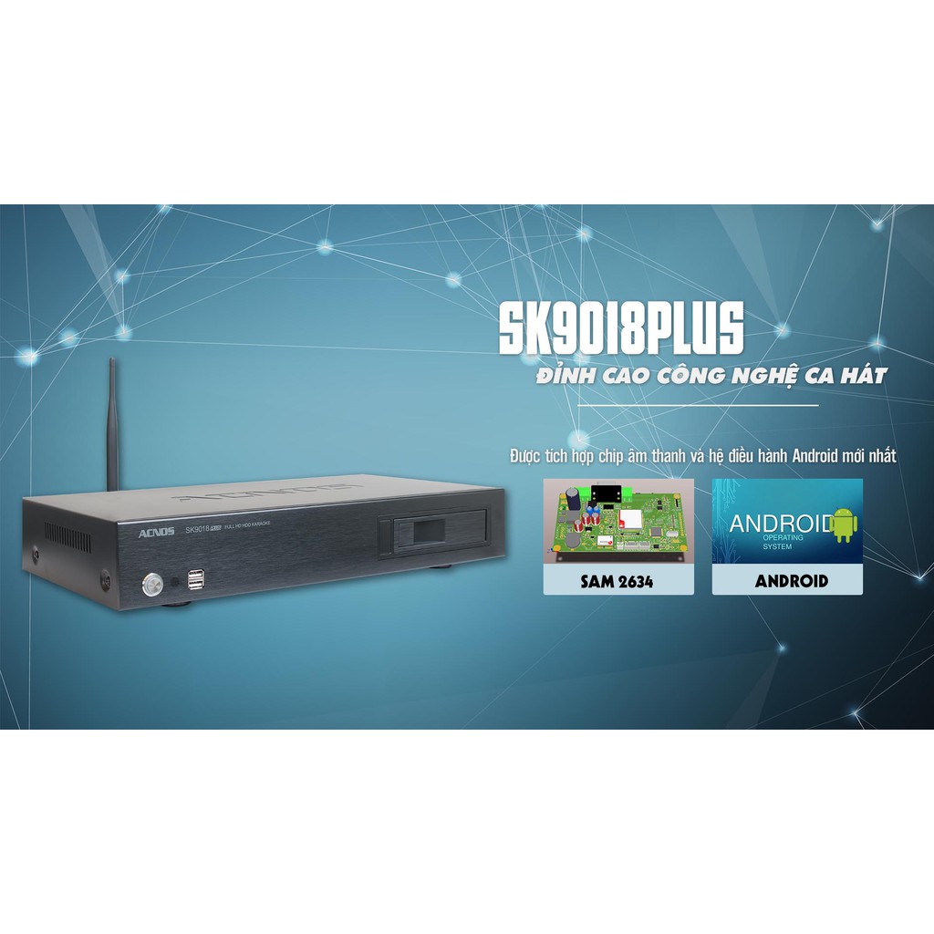 Đầu karaoke độ nét cao Acnos SK9018Plus + Ổ Cứng 4T