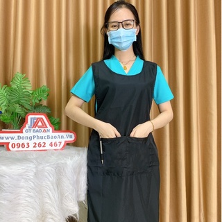 Áo thợ cắt tóc vải dù chống thấm, tạp dề áo 2 mặt chuyên dụng cắt tóc làm nails TRƠN (KHÔNG CÓ LOGO)