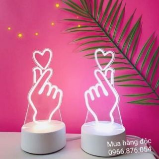 Đèn ngủ 💡💡💡 đèn led 3d ánh sáng sáng tạo hình gửi trái tim