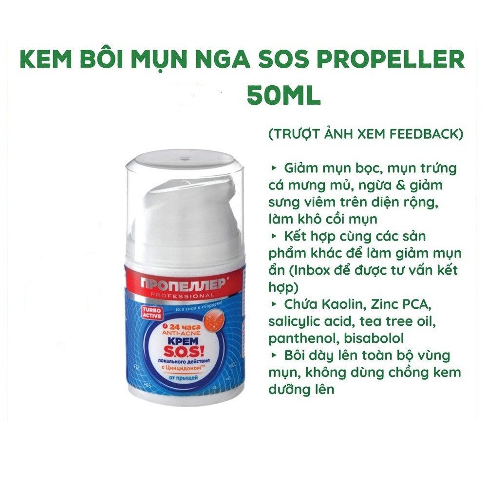 Kem Hỗ Trợ Mụn Nga SOS Propeller Giảm Viêm 24h Propeller 50ml Key4 Lab | BigBuy360 - bigbuy360.vn