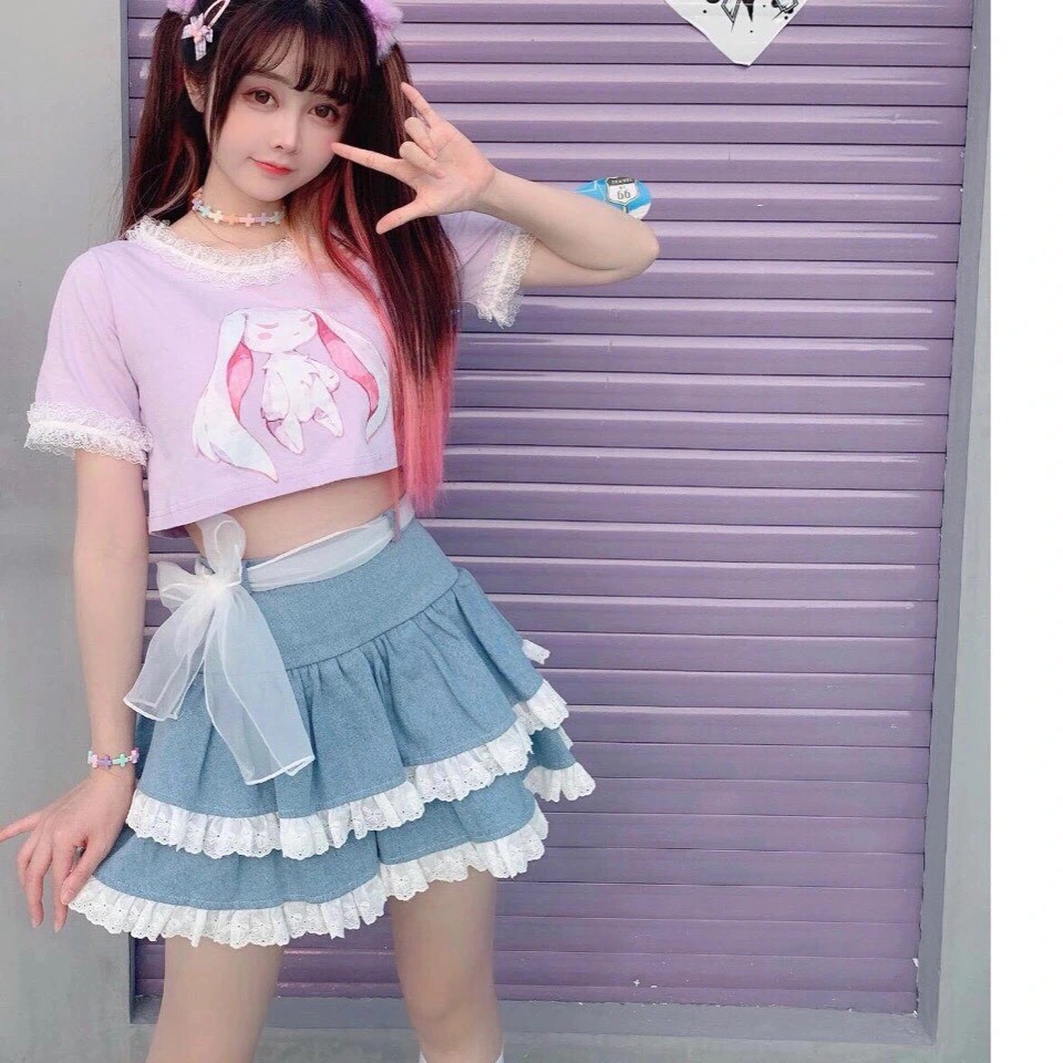 Chân váy bèo hai tầng dễ thương | BigBuy360 - bigbuy360.vn