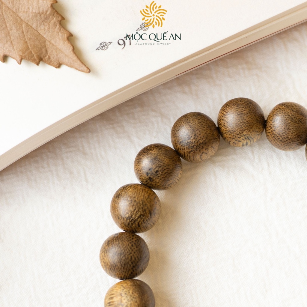 Vòng Tay Trầm Hương Hạt Tròn Đơn 6/8/10/12mm Nam Nữ Phong Thủy May Mắn Bình An
