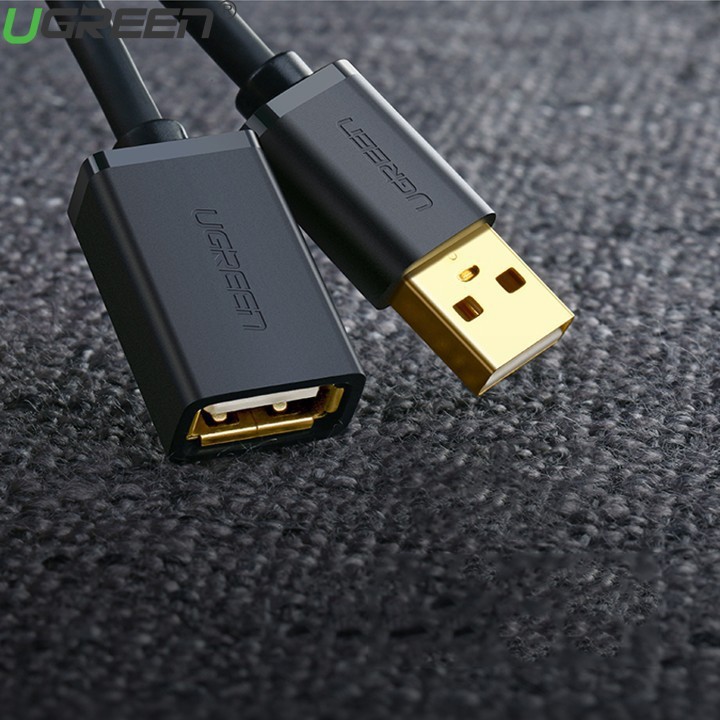 Dây nối dài USB 2.0 (1 đầu đực, 1 đầu cái) dài 2m UGREEN US103 10316 - Bảo hành Chính Hãng 18 tháng