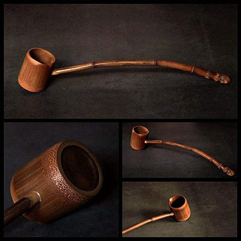 Gáo Múc Nước Bằng Tre Cán Dài Kích Thước 5X7X38Cm Tiện Dụng Cho Gia Đình / Sân Vườn