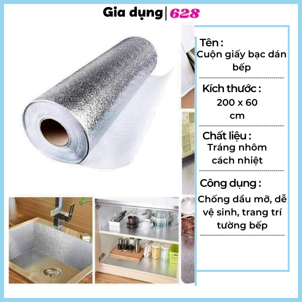 CUỘN GIẤY BẠC DÁN BẾP GIỮ GÌN SẠCH SẼ