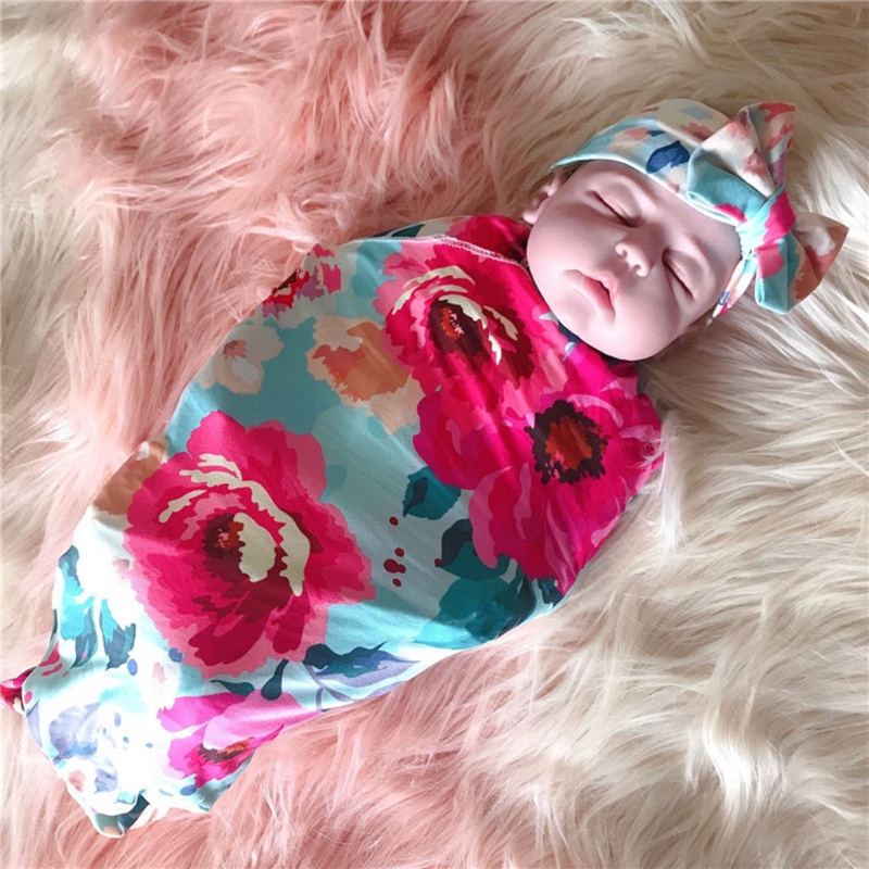Bộ 2 Túi Ngủ Cotton Mềm Mại Kèm Băng Đô Dành Cho Trẻ Sơ Sinh