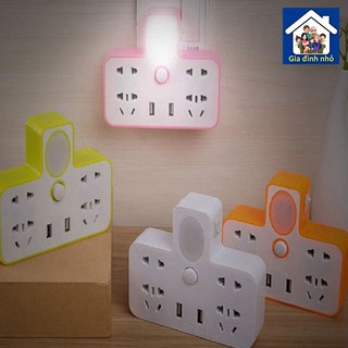 Ổ cắm điện đa năng tích hợp đèn ngủ và cổng USB