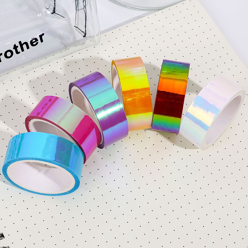 Băng Keo Dán Đa Sắc Ánh Kim (Inbox màu) - Washi Tape