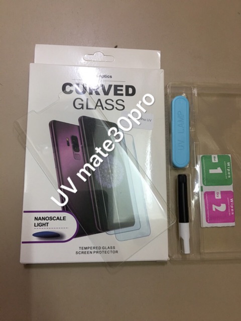 Kính cường lực full keo UV dành cho huawei Mate 30 pro full màn hình (trong suốt)