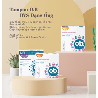 TAMPON OB-Băng vệ sinh dạng ống hàng Đức- Đầy đủ bill 🇩🇪