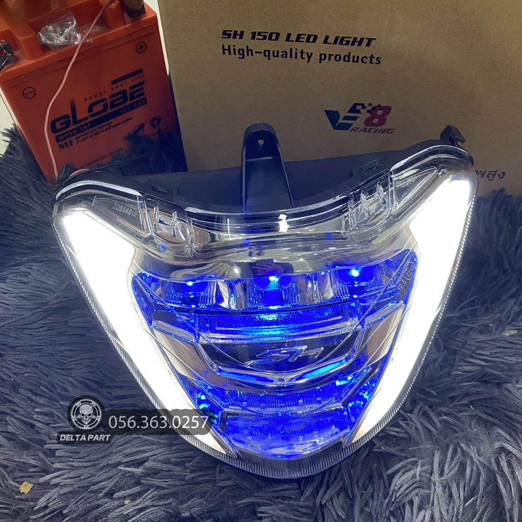 Pha đèn SH chính hãng  V8 thailand  dùng cho SH ý 125 - 150 - Pha đèn xe SH