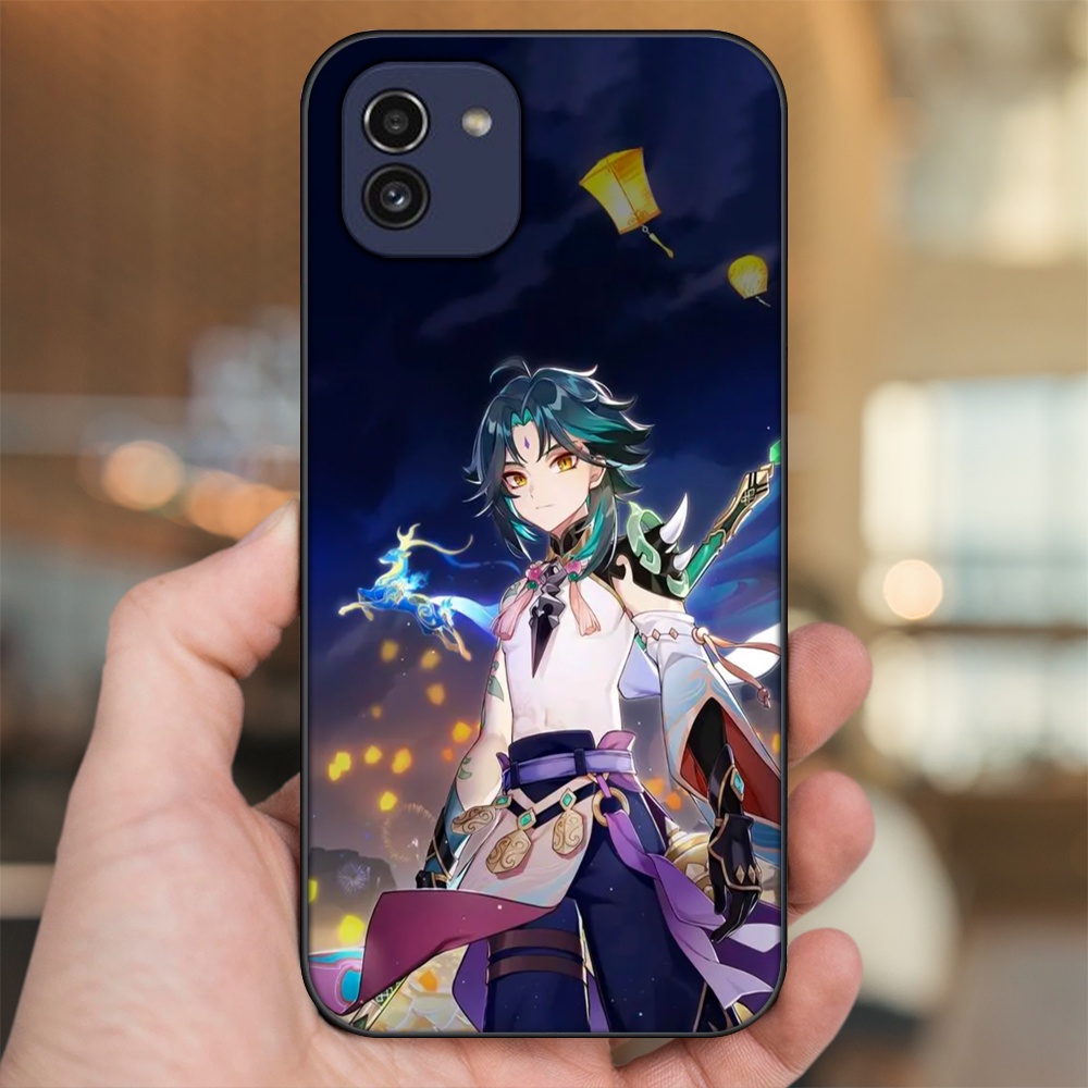 Ốp lưng Samsung A03 viền đen in hình Xiao Genshin Impact