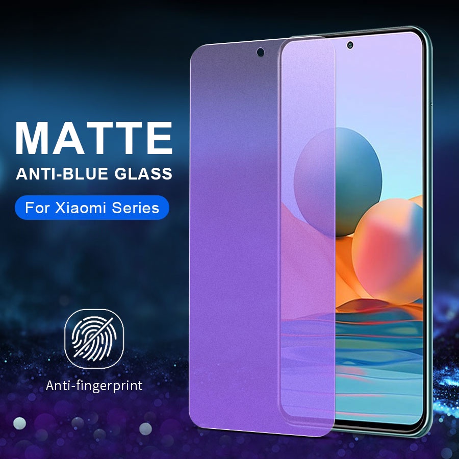Kính Cường Lực Chống Ánh Sáng Xanh Cho Xiaomi Mi 11 Lite 9T 10T 11T Poco F3 X3 NFC M3 F2 Pro Redmi 10 9T 9A 9C 8A 7A Redmi Note 12 12s 10 9 8 7 Pro 10s 9s