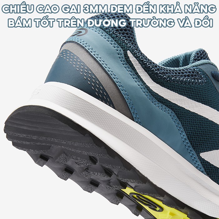 Giày chạy bộ nam DECATHLON Kalenji Run active - xanh lá cây