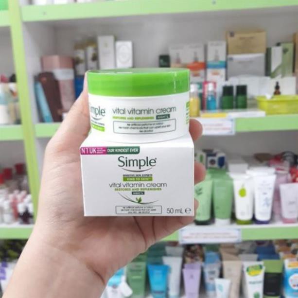 Kem dưỡng ẩm Cho Da Ban Đêm Simple Kind To Skin Vital Vitamin Night_dory shop