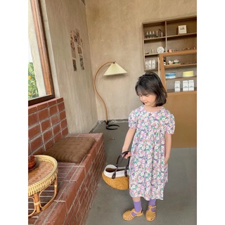 Đầm melisa floral xuât hàn dư xịn bé gái