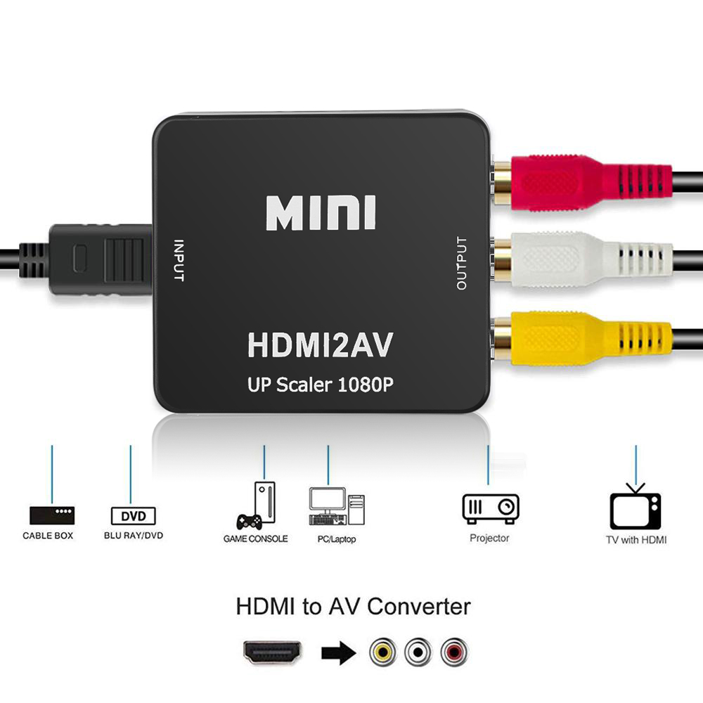 Bộ chuyển đổi HDMI sang AV RCA 1080p 1920x1080 60Hz NTSC chuyên dụng