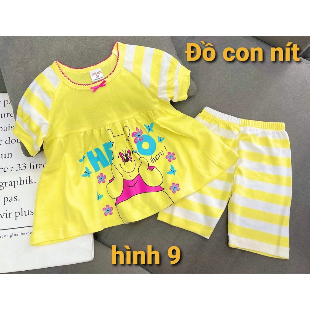 [ SIÊU HOT ] BỘ THUN COTTON THIẾT KẾ DỄ THƯƠNG BÉ GÁI - ĐỒ BỘ TRẺ EM