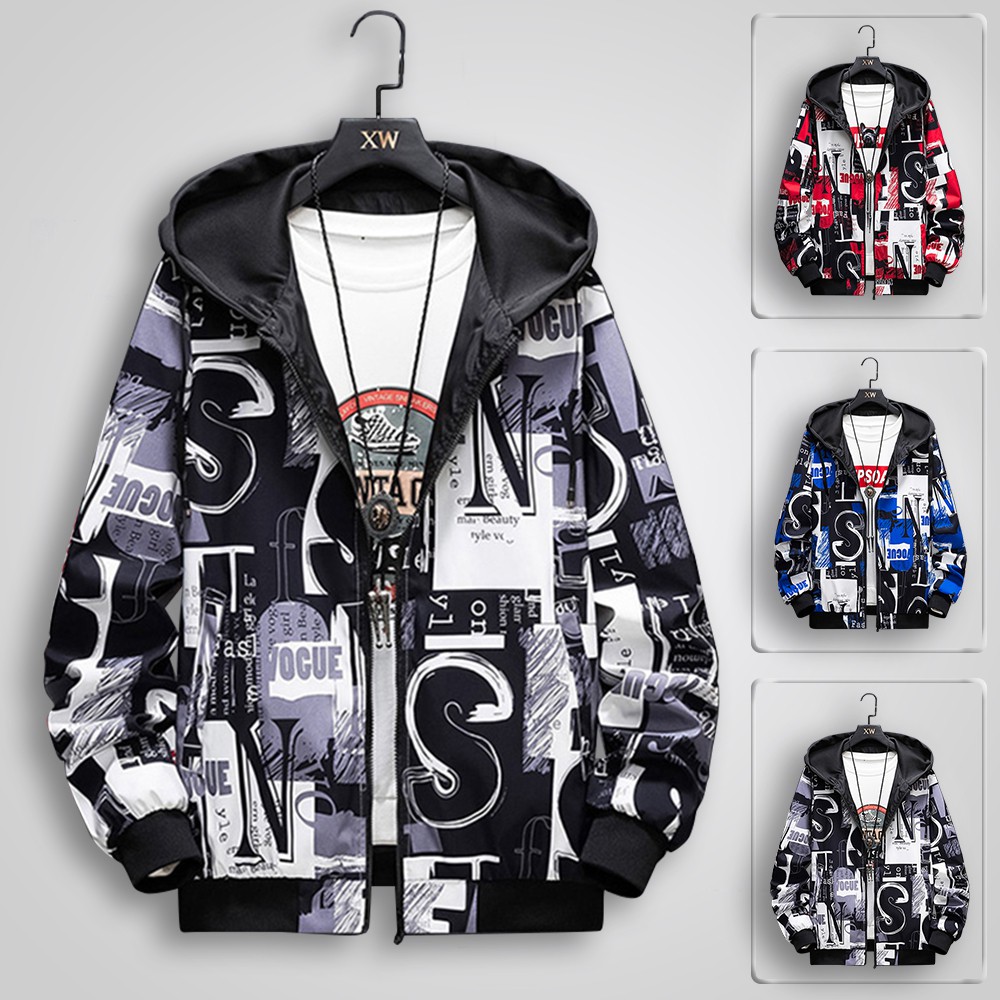 Áo Khoác Nhẹ Thu Đông Nam Phối Chữ Độc Đáo Thời Trang Hàn Quốc Hot Hit MENFASHION1989 AO KHOAC NAM 135C | BigBuy360 - bigbuy360.vn