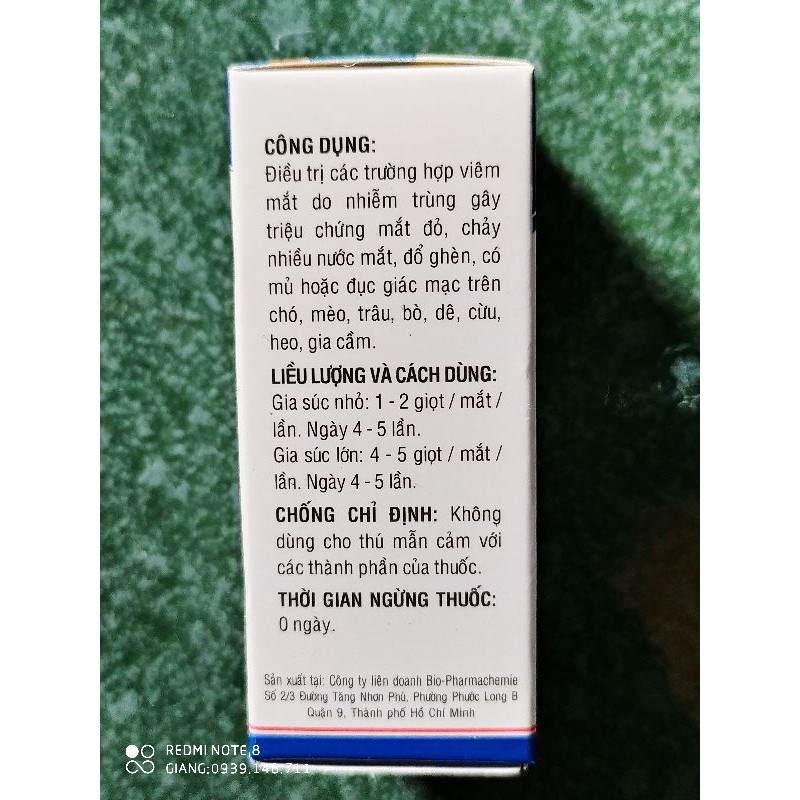 Chai Nhỏ Mắt Bio-Gentadrop 10ml Cho Chó Mèo