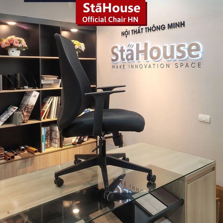 Ghế Văn Phòng Cao Cấp Lưng Lưới Chân Xoay - GVP J135 Ghế Văn Phòng Stahouse Official Chair HN