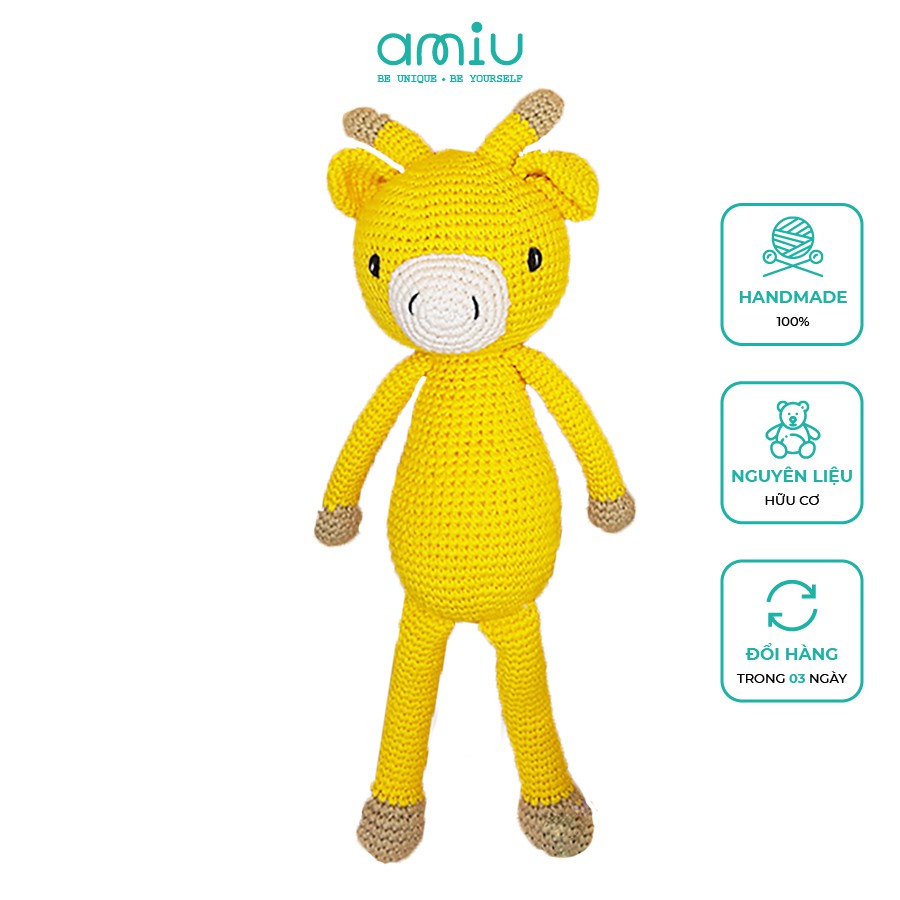 Gấu bông Amigurumi cao cấp Amiu Việt Nam - Hươu Sunny, đồ chơi thú nhồi bông cho bé - SP000284