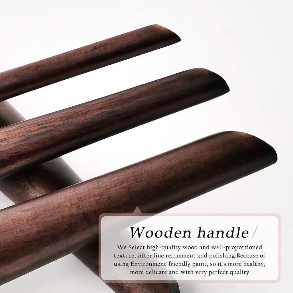 Set 8 cọ trang điểm GDTIMA tay cầm bằng gỗ chất lượng cao tiện lợi