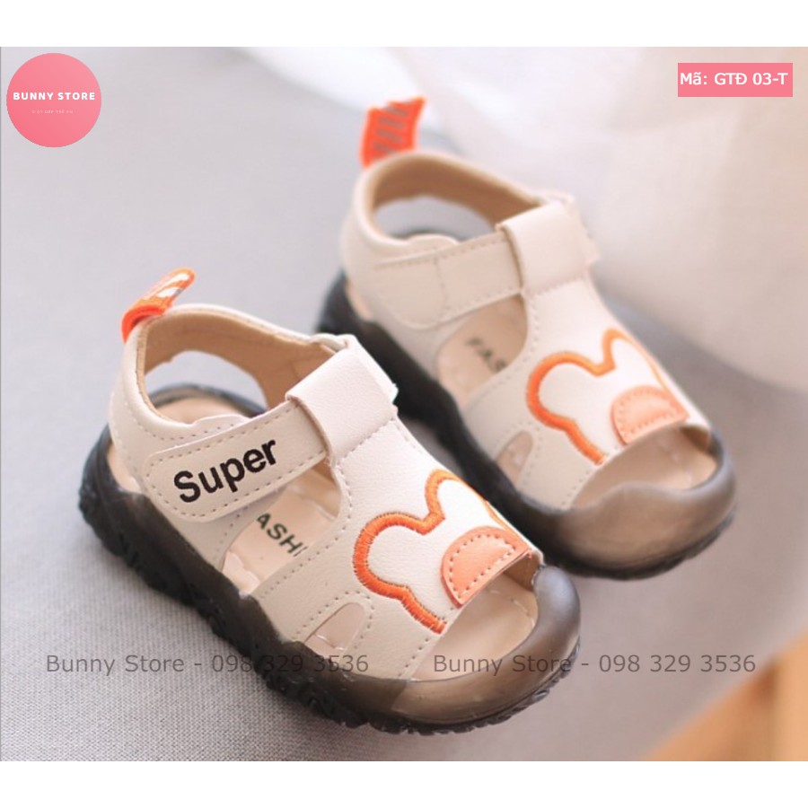 Sandal tập đi chuột Mickey Super cao cấp cho bé trai bé gái, Sandal chống vấp chống trơn trượt Bunny Store
