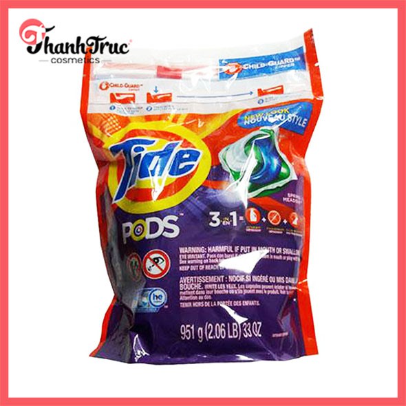 MẪU MỚI 39 viên VIÊN GIẶT XẢ QUẦN ÁO TIDE PODS 3IN1
